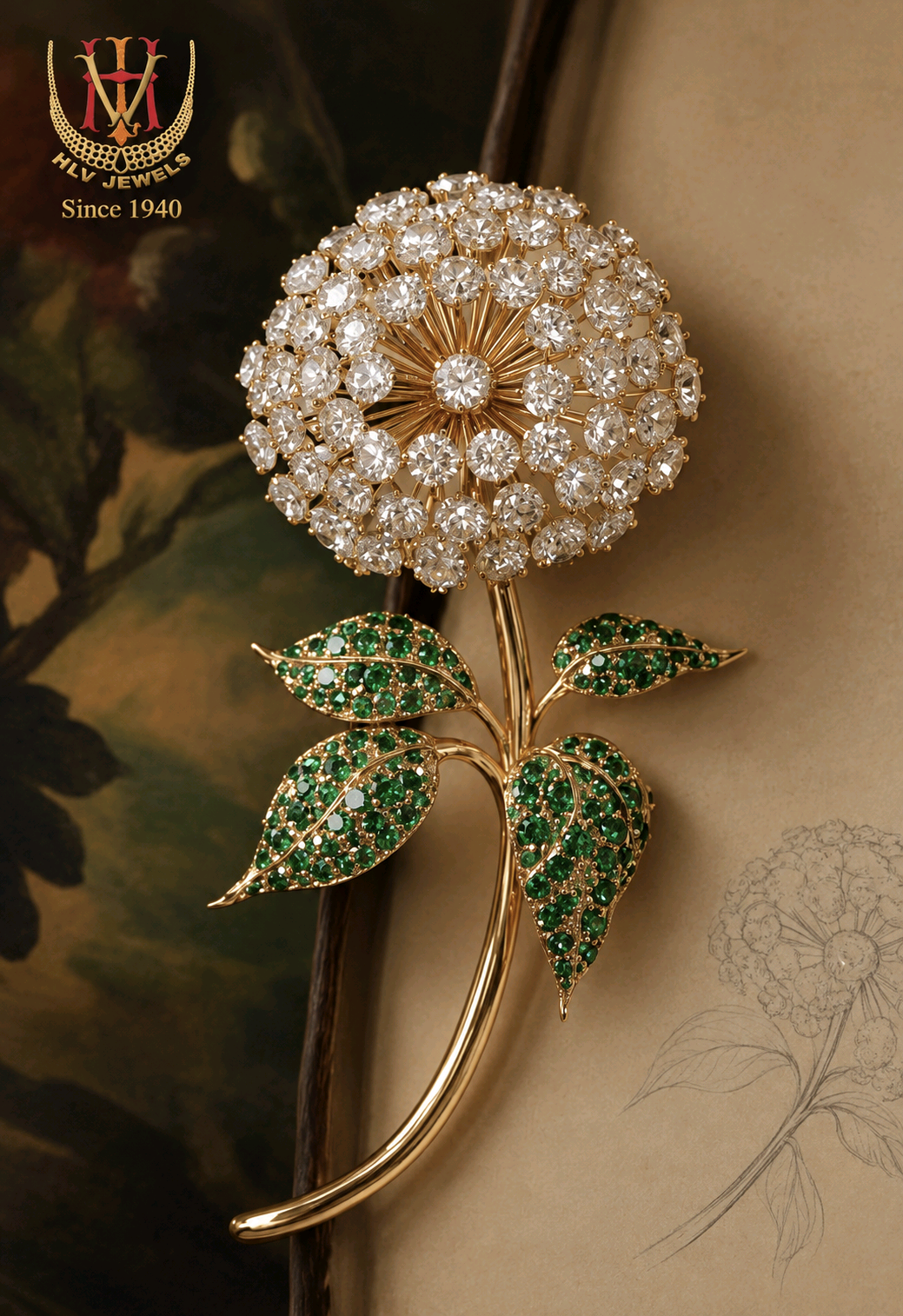 Crystal Bloom Brooch