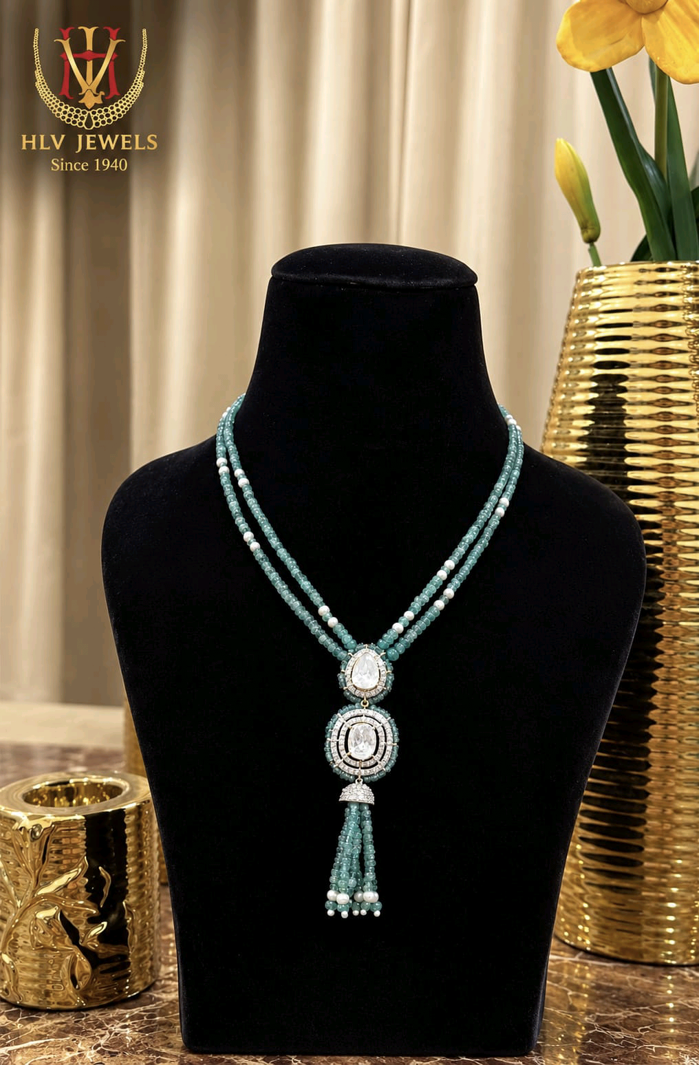 IRAA Emerald Bead Necklace