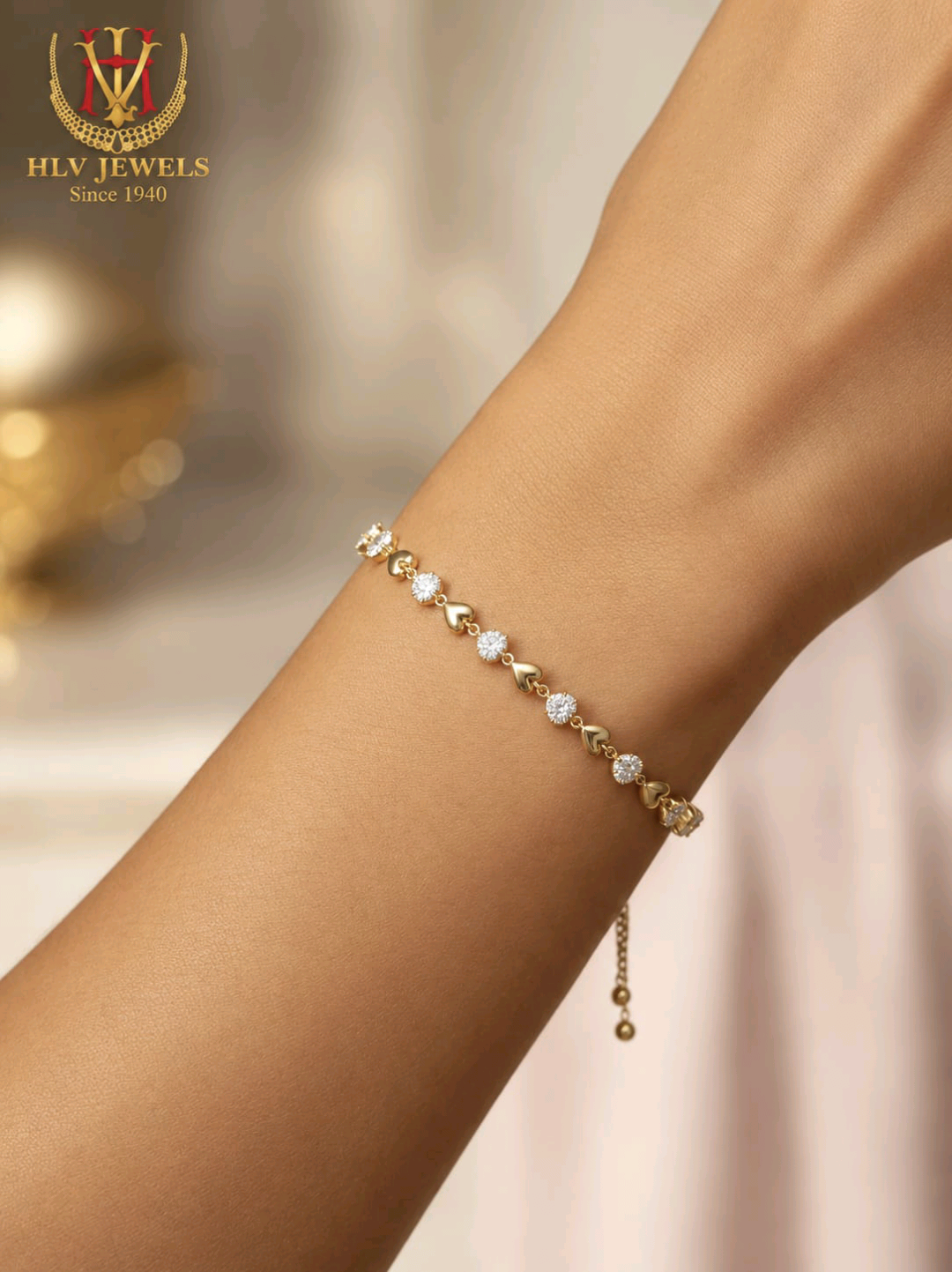 IRAA Heart Solitaire Bracelet