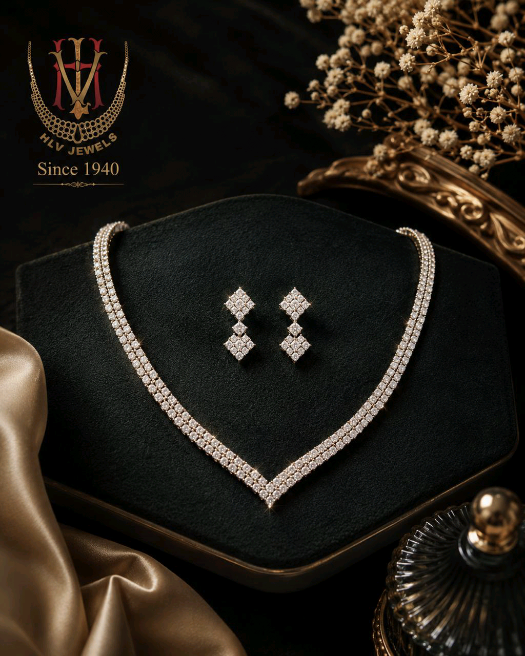 Chevron Diamond Necklace