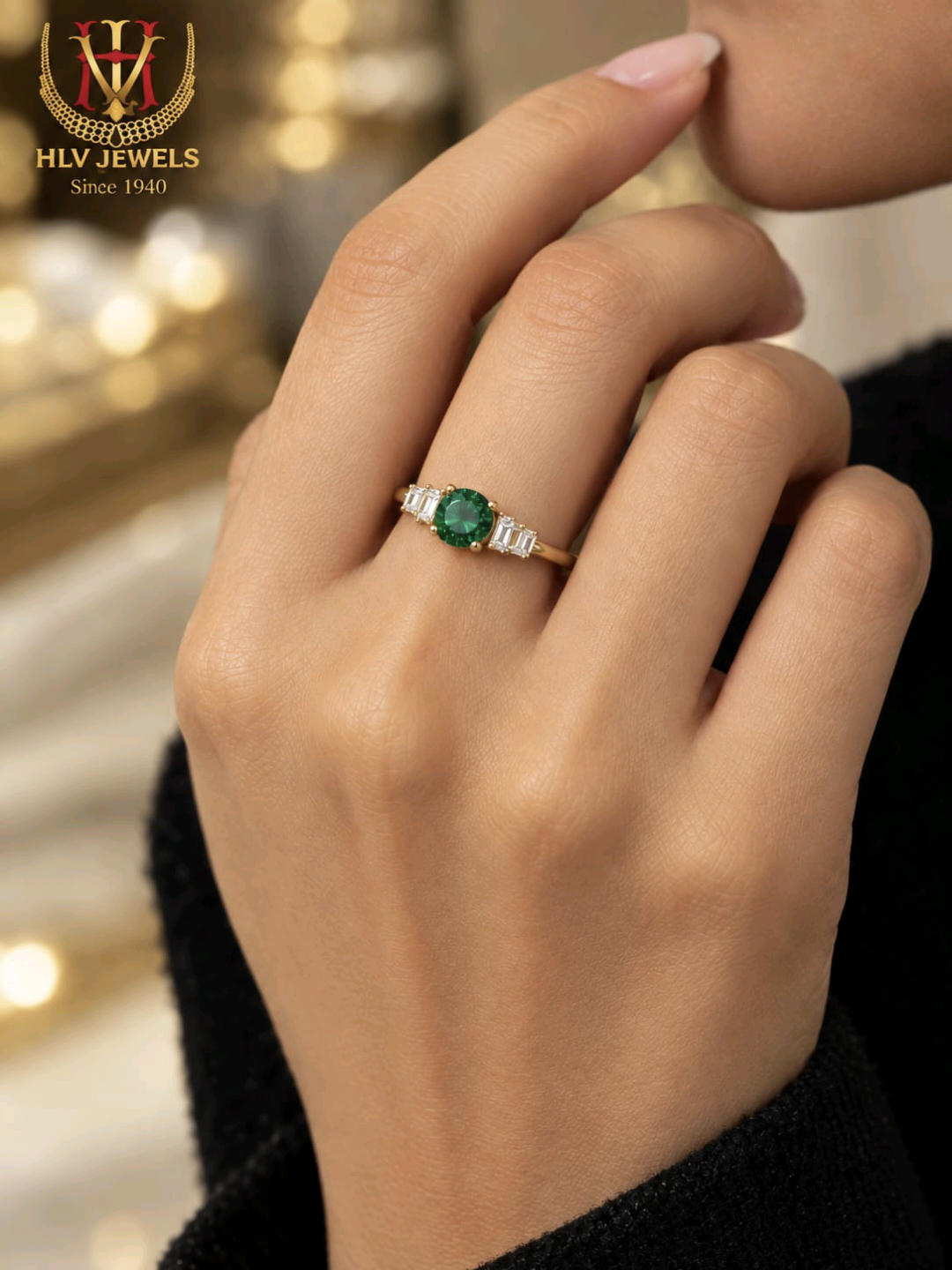 IRAA Emerald Baguette Ring