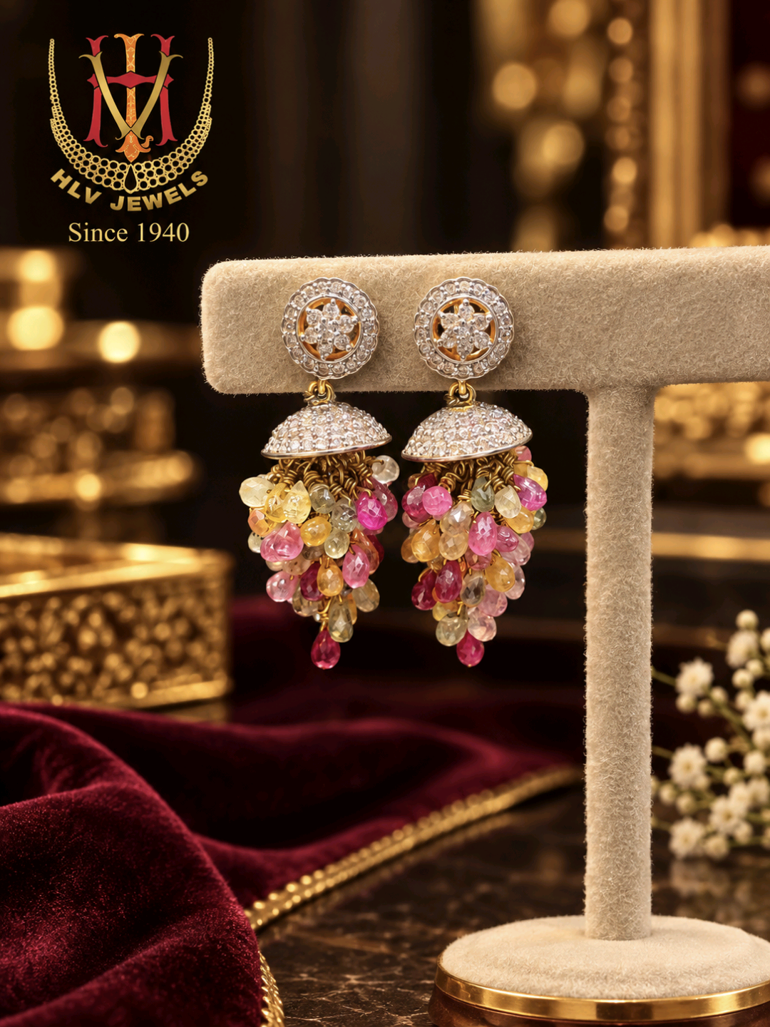 Tourmaline Cluster Earrings