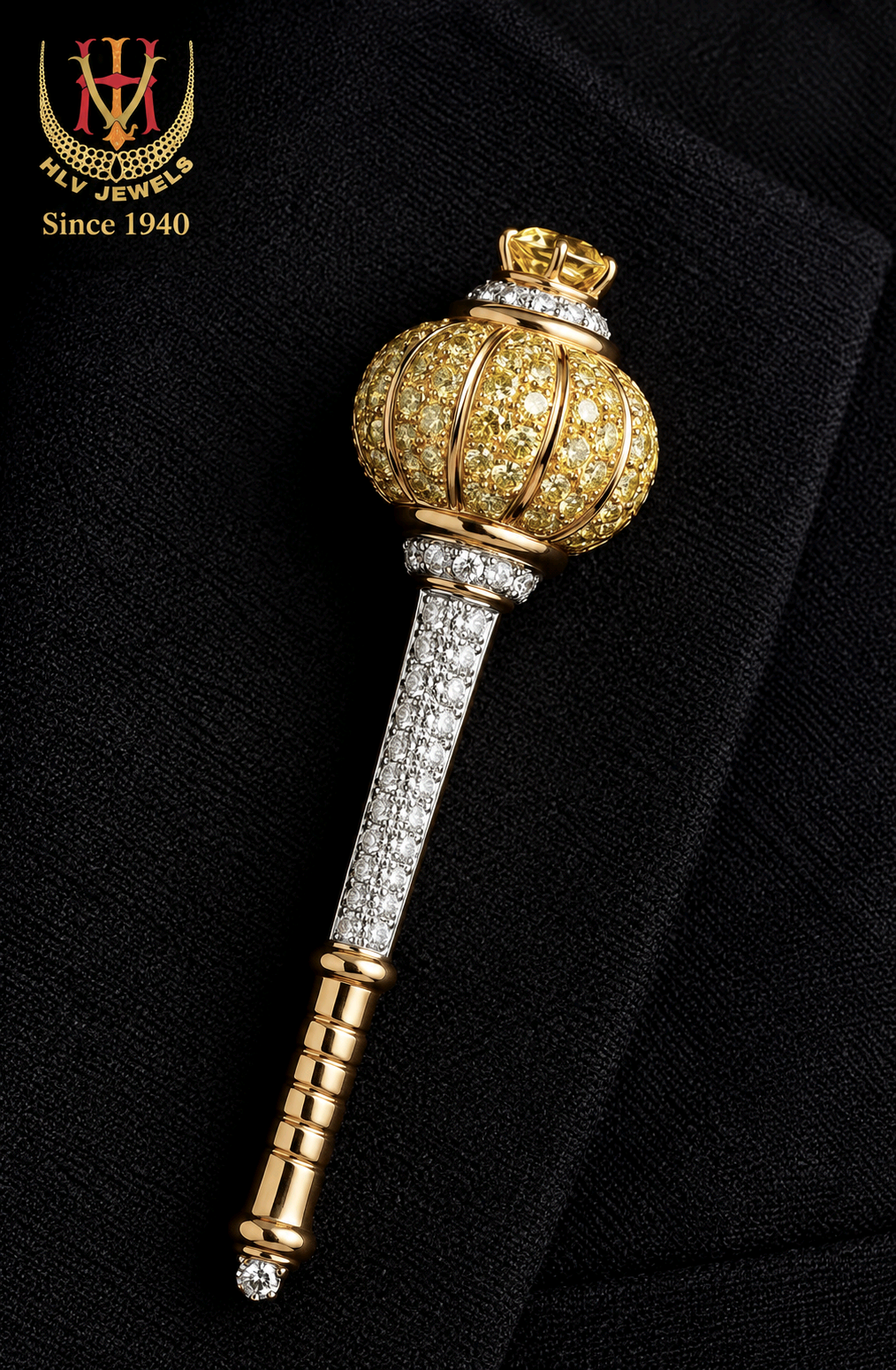 Royal Mace Brooch
