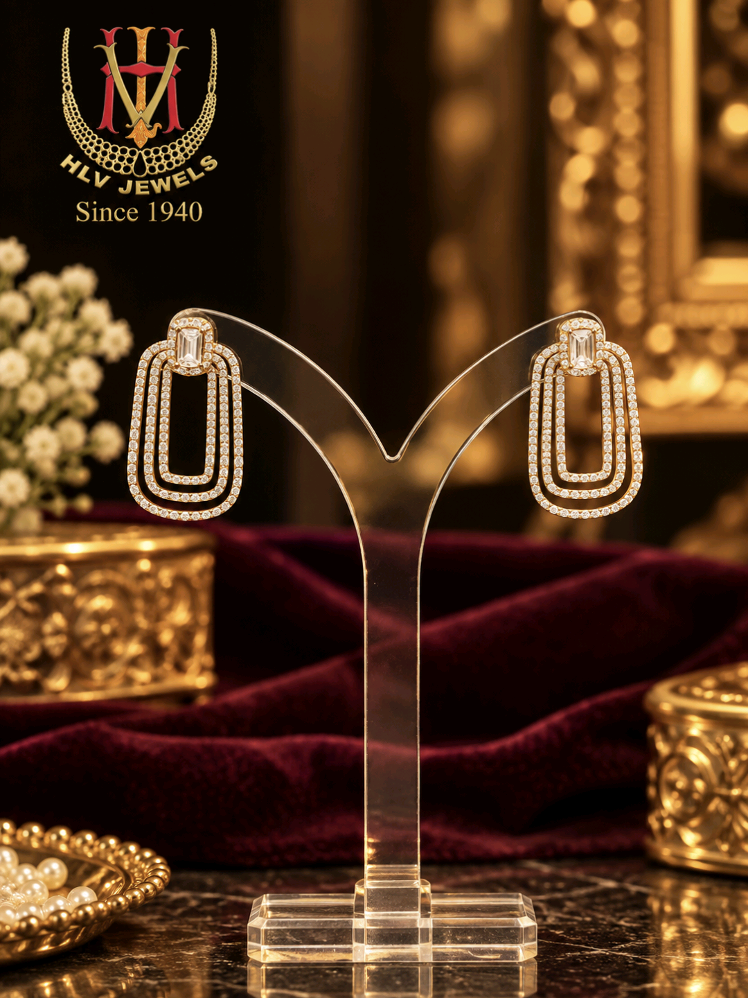 Architectural Diamond Earrings